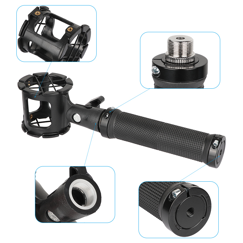 CAMVATE Adjustable Microphone Bracket Support With Rubber-covered Handgrip