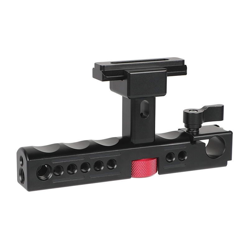 CAMVATE Nato Top Handle Kit with 15mm Rod Clamp & Shoe Mounts for Camera Cage Rig (Black)