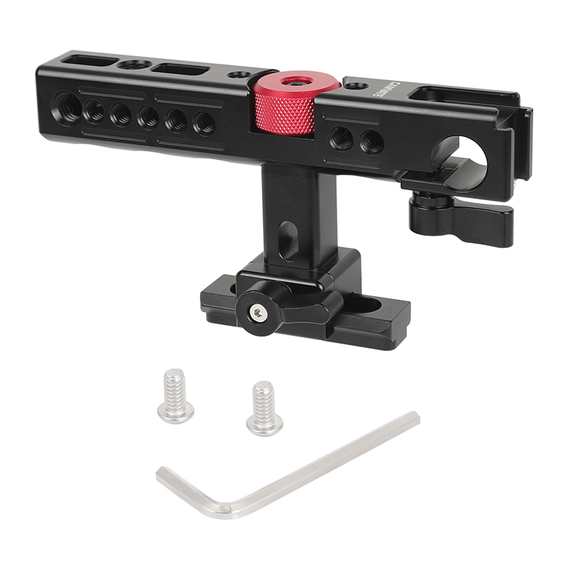 CAMVATE Nato Top Handle Kit with 15mm Rod Clamp & Shoe Mounts for Camera Cage Rig (Black)