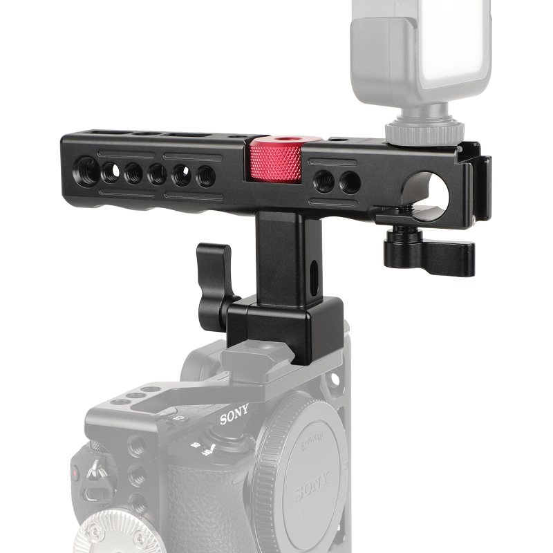 CAMVATE Nato Top Handle Kit with 15mm Rod Clamp & Shoe Mounts for Camera Cage Rig (Black)