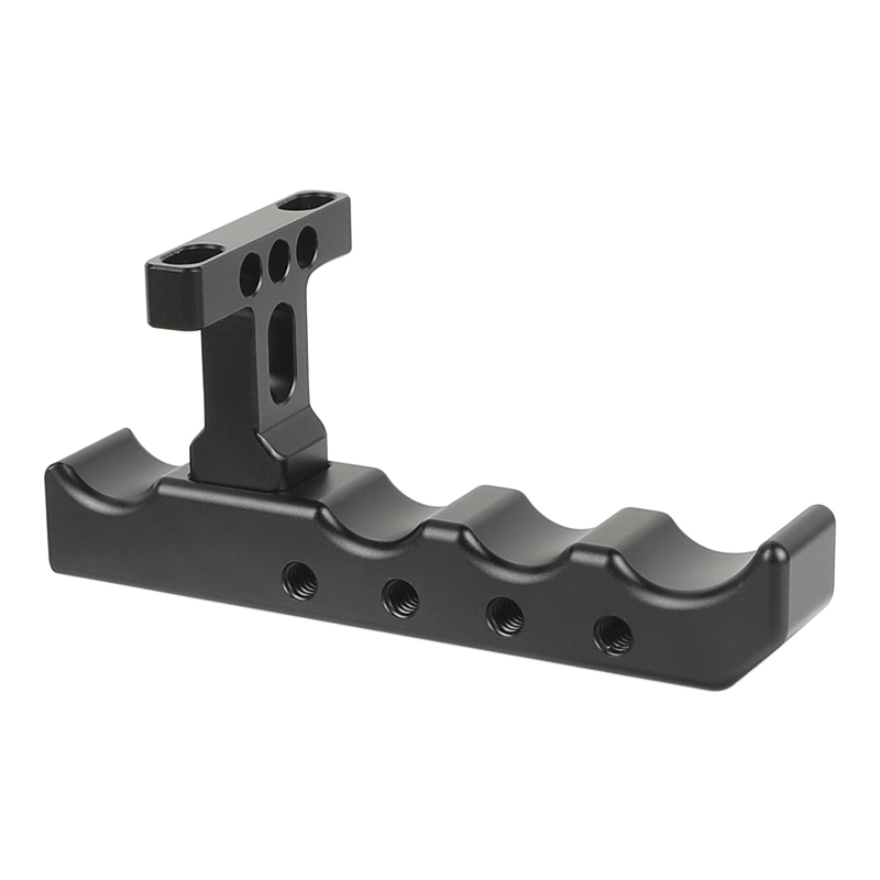 CAMVATE Universal Aluminum Top / Side Cheese Handle With Shoe Mount For DSLR Camera Cage Rig