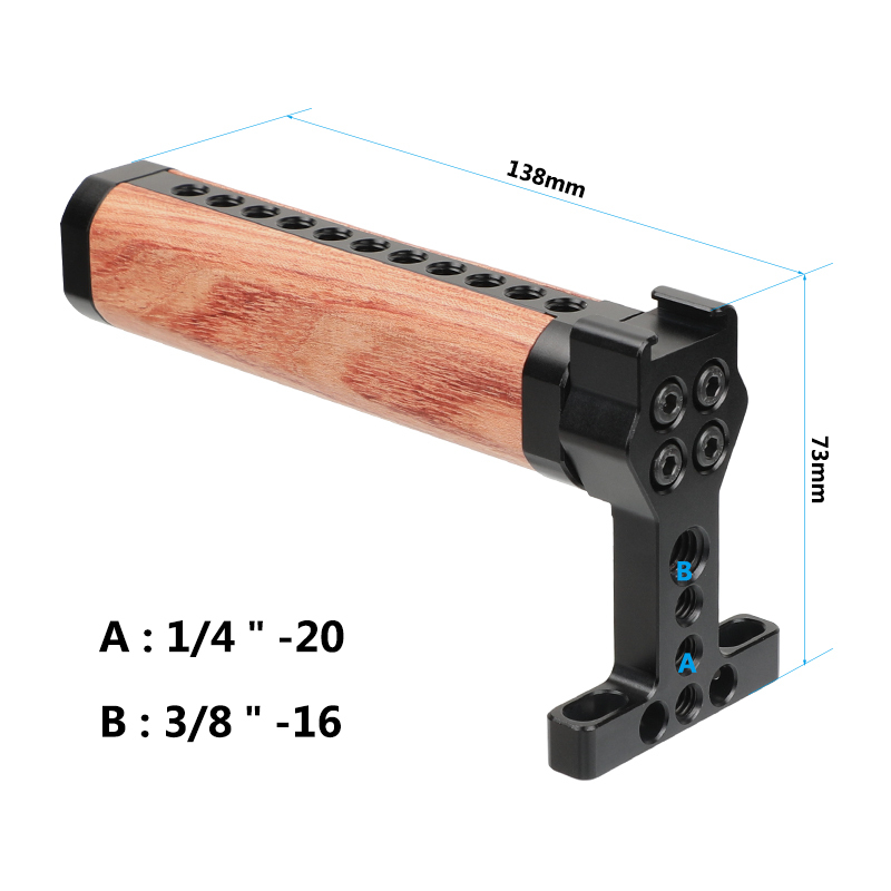 CAMVATE Top Cheese Handle Wooden Grip for GH5, 5DMarkIII Cage