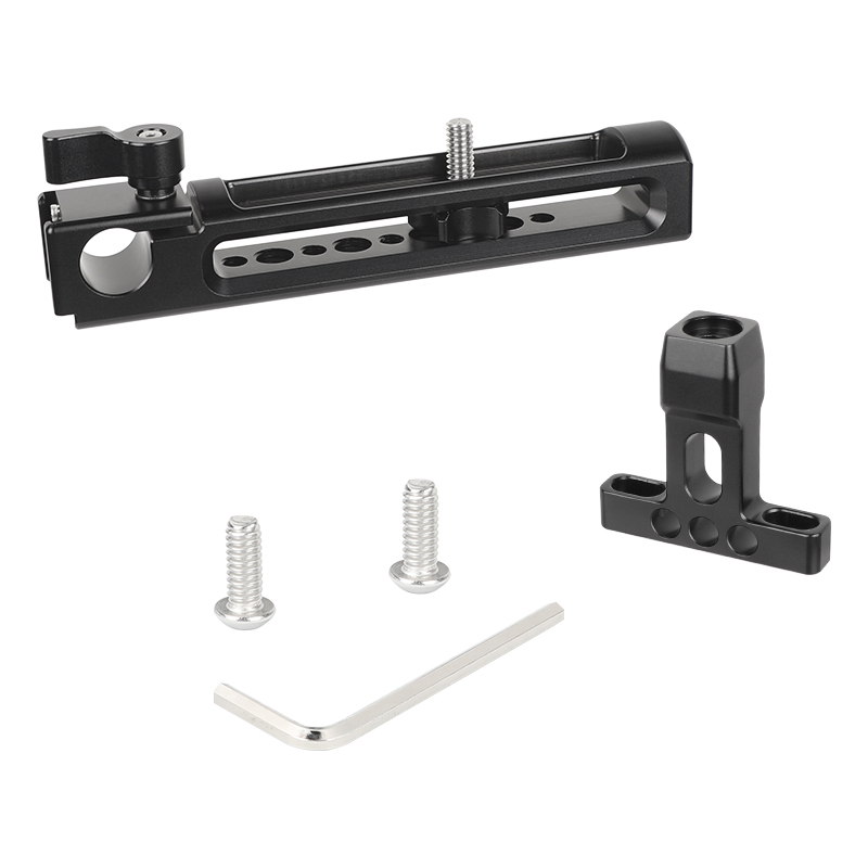 CAMVATE Aluminum Top Handgrip With Detachable Handle Seat 1/4" Mounting Points & Built-in 15mm Rod Clamp & Shoe Mount Adapters