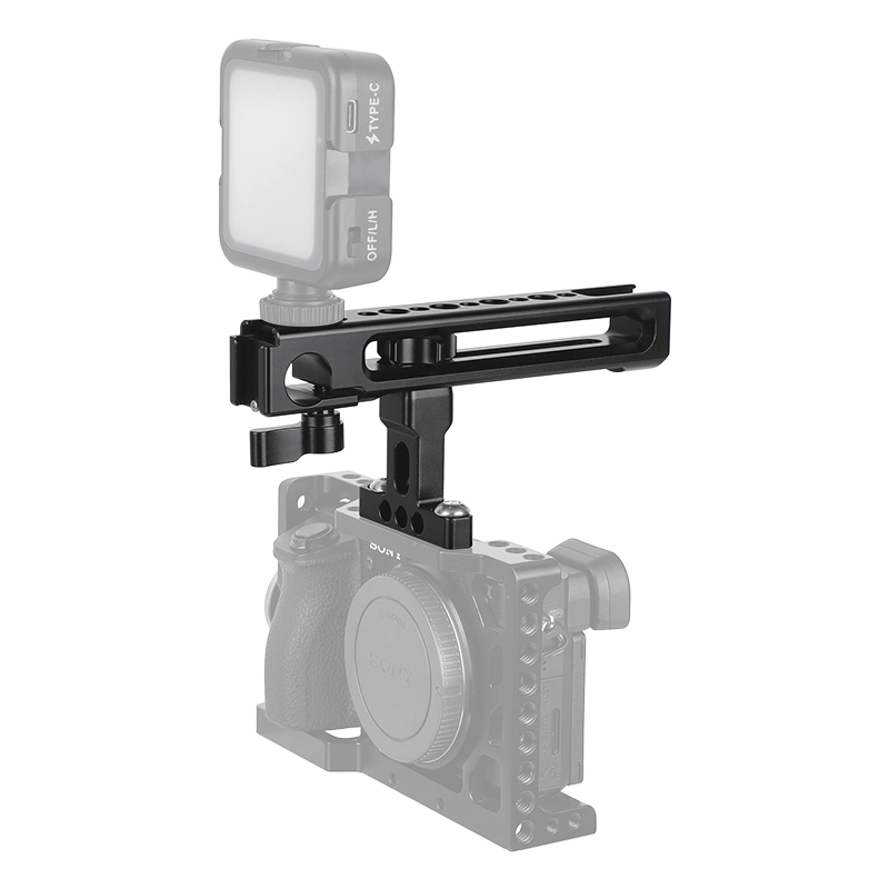 CAMVATE Aluminum Top Handgrip With Detachable Handle Seat 1/4" Mounting Points & Built-in 15mm Rod Clamp & Shoe Mount Adapters