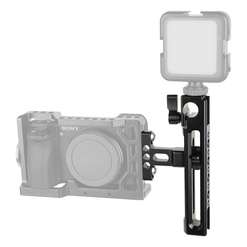 CAMVATE Aluminum Top Handgrip With Detachable Handle Seat 1/4" Mounting Points & Built-in 15mm Rod Clamp & Shoe Mount Adapters