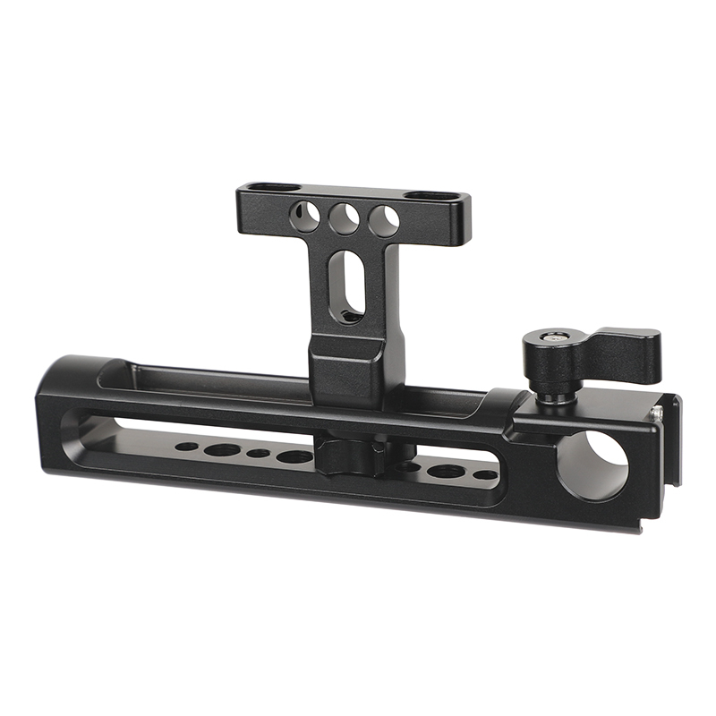 CAMVATE Aluminum Top Handgrip With Detachable Handle Seat 1/4" Mounting Points & Built-in 15mm Rod Clamp & Shoe Mount Adapters
