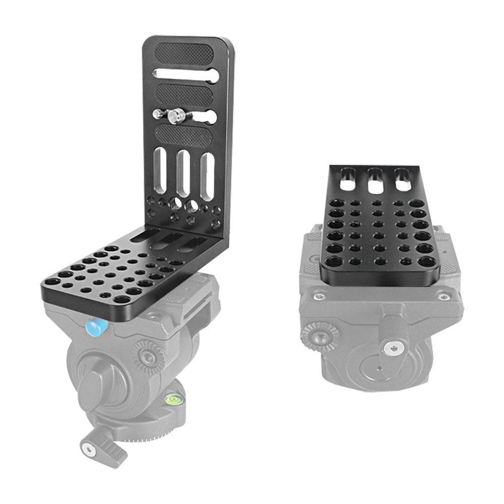 CAMVATE Double Cheese Plates L Type With 1/4" & 3/8" Mounting Points And Screw Bolts For DSLR Camera Tripod & Gimbals Stabilizer