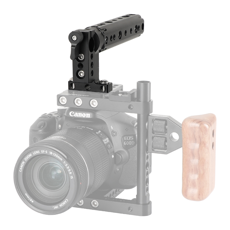 CAMVATE Aluminum Top Cheese Handle With 15mm Single Rod Clamp For DSLR Camera Cage Kit