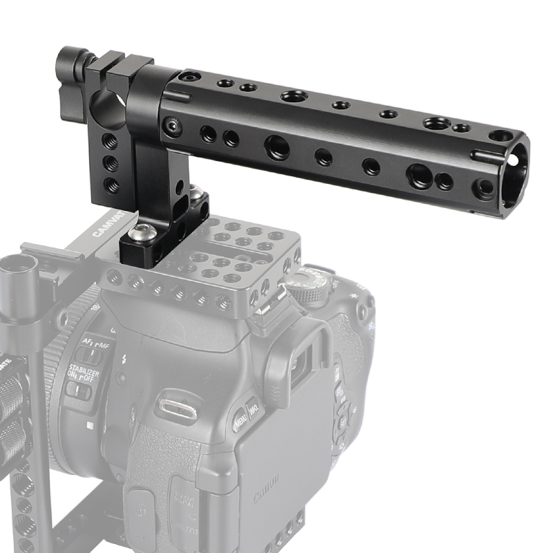 CAMVATE Aluminum Top Cheese Handle With 15mm Single Rod Clamp For DSLR Camera Cage Kit
