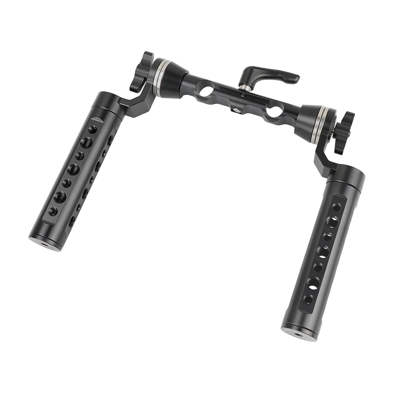 CAMVATE ARRI Rosette Handgrips Aluminium Cheese Handle With Dual 15mm Railblock For DLSR Camera Shoulder Mount Rig