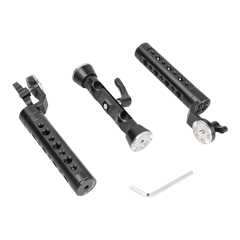 CAMVATE ARRI Rosette Handgrips Aluminium Cheese Handle With Dual 15mm Railblock For DLSR Camera Shoulder Mount Rig