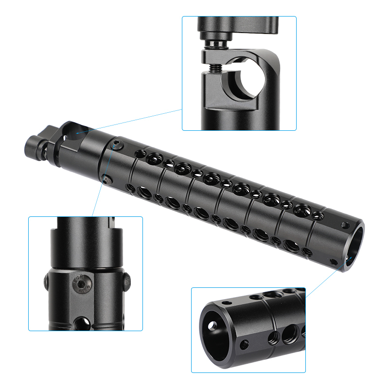 CAMVATE Aluminum Cheese Handgrip With Single 15mm Railblock Adapter For DSLR Camera Rod Supporting Rig