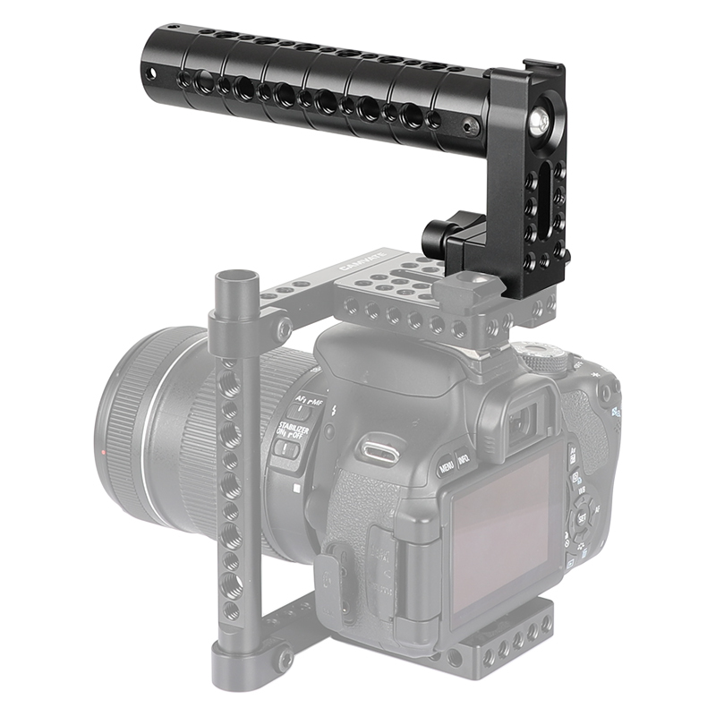 CAMVATE Top Cheese Handle Grip Aluminum Made With Quick Release NATO Clamp For DSLR Camera Cage Rig