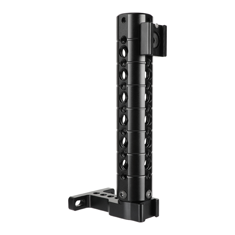 CAMVATE Aluminum Top Handle Grip With 1/4" & 3/8" Mounting Points And Two Cold Shoe Mounts For DSLR Camera Cage Kit