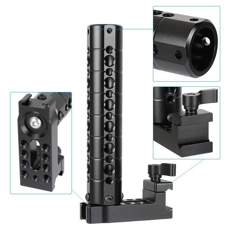 CAMVATE Top Cheese Handle Grip Aluminum Made With Quick Release NATO Clamp For DSLR Camera Cage Rig