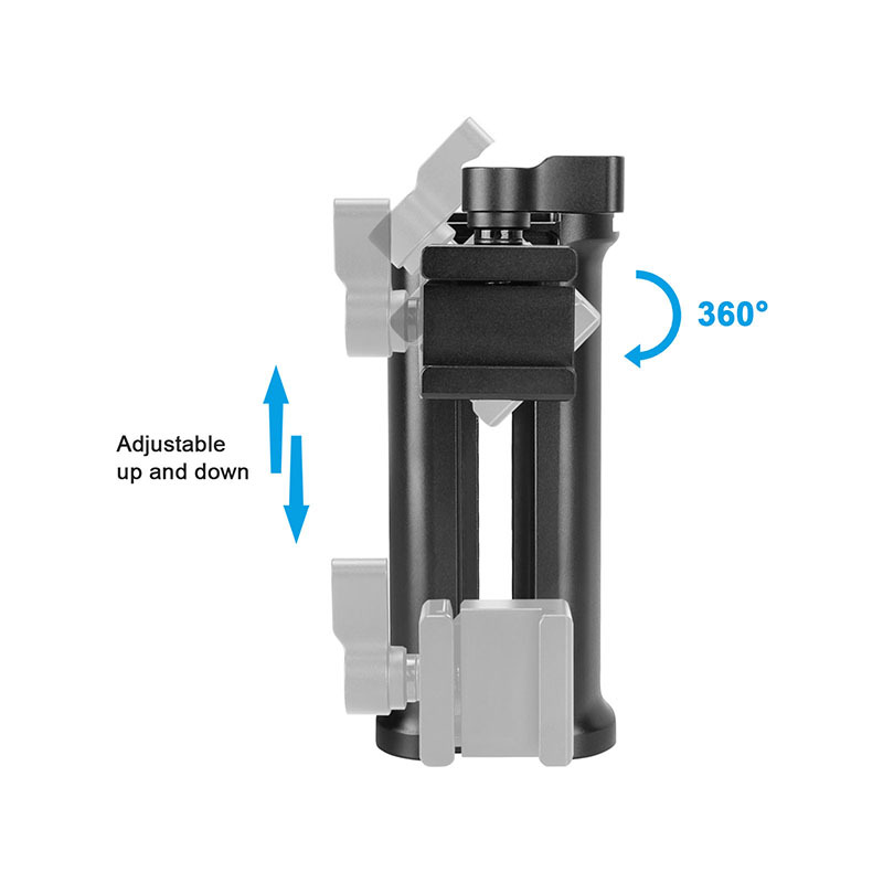 CAMVATE Aluminum Handle Grip For Either Side With Quick Release NATO Clamp Connection For DSLR Camera Cage Rig