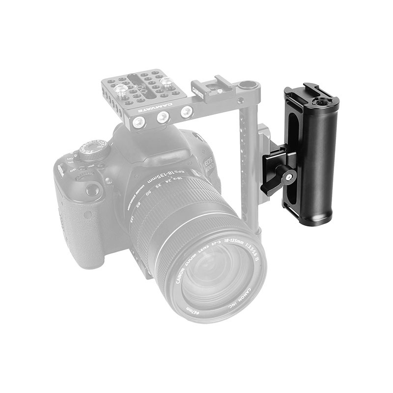 CAMVATE Aluminum Handle Grip For Either Side With Quick Release NATO Clamp Connection For DSLR Camera Cage Rig