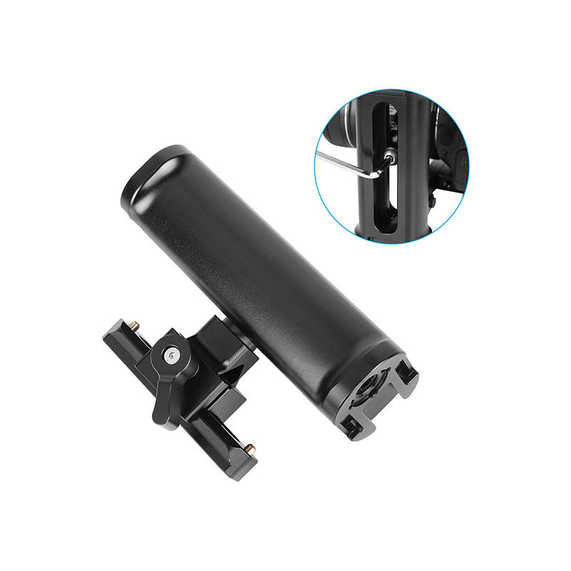 CAMVATE Aluminum Handgrip For Either Side With Quick Release NATO Clamp & 70mm NATO Rail For DSLR Camera Cage Rig