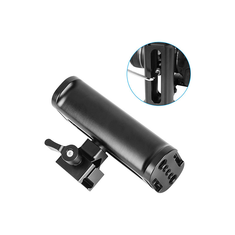 CAMVATE Aluminum Handle Grip For Either Side With Quick Release NATO Clamp Connection For DSLR Camera Cage Rig
