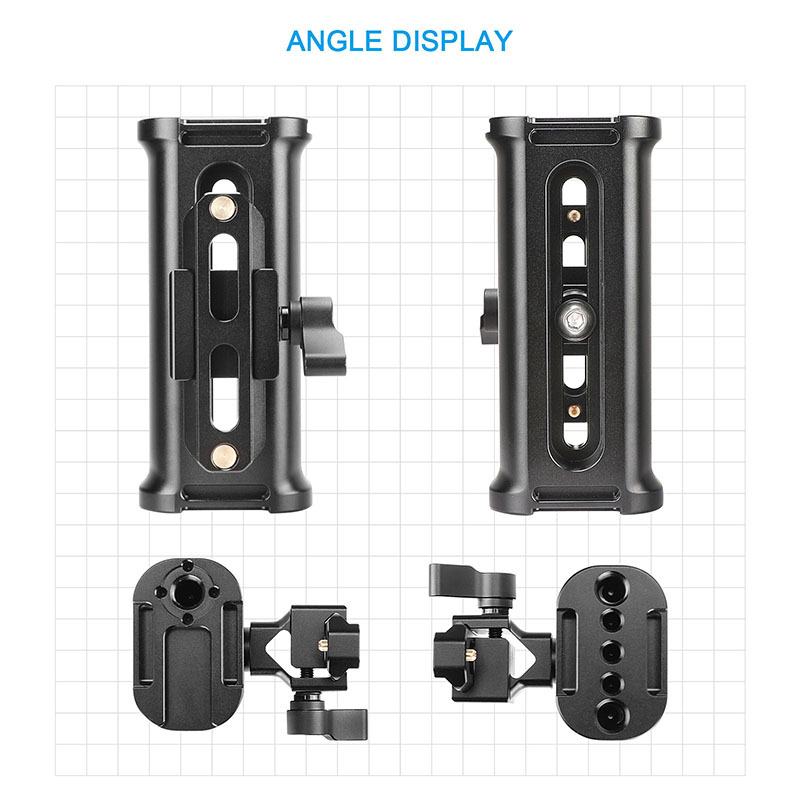 CAMVATE Aluminum Handgrip For Either Side With Quick Release NATO Clamp & 70mm NATO Rail For DSLR Camera Cage Rig