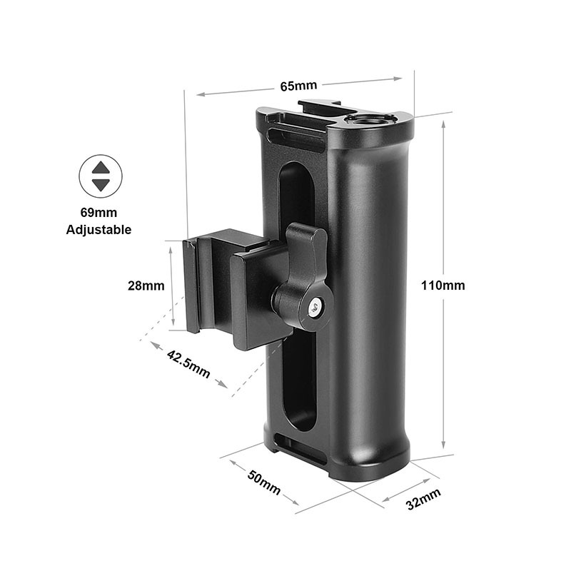 CAMVATE Aluminum Handle Grip For Either Side With Quick Release NATO Clamp Connection For DSLR Camera Cage Rig