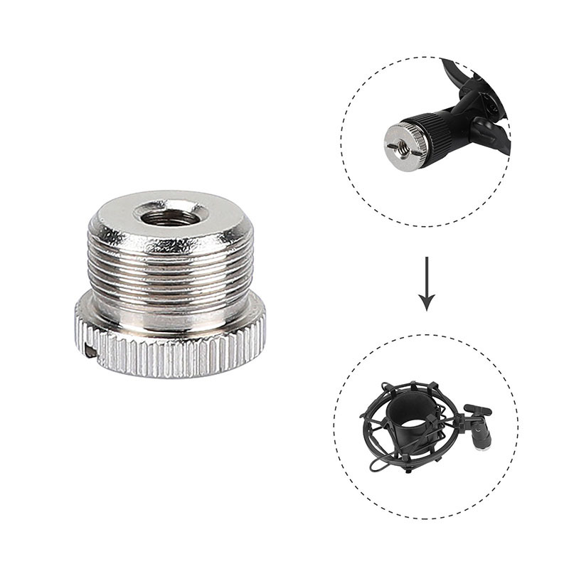 5/8-Inch Male to 1/4-Inch Female Mic Screw Adapter For Mic Micphone Stand