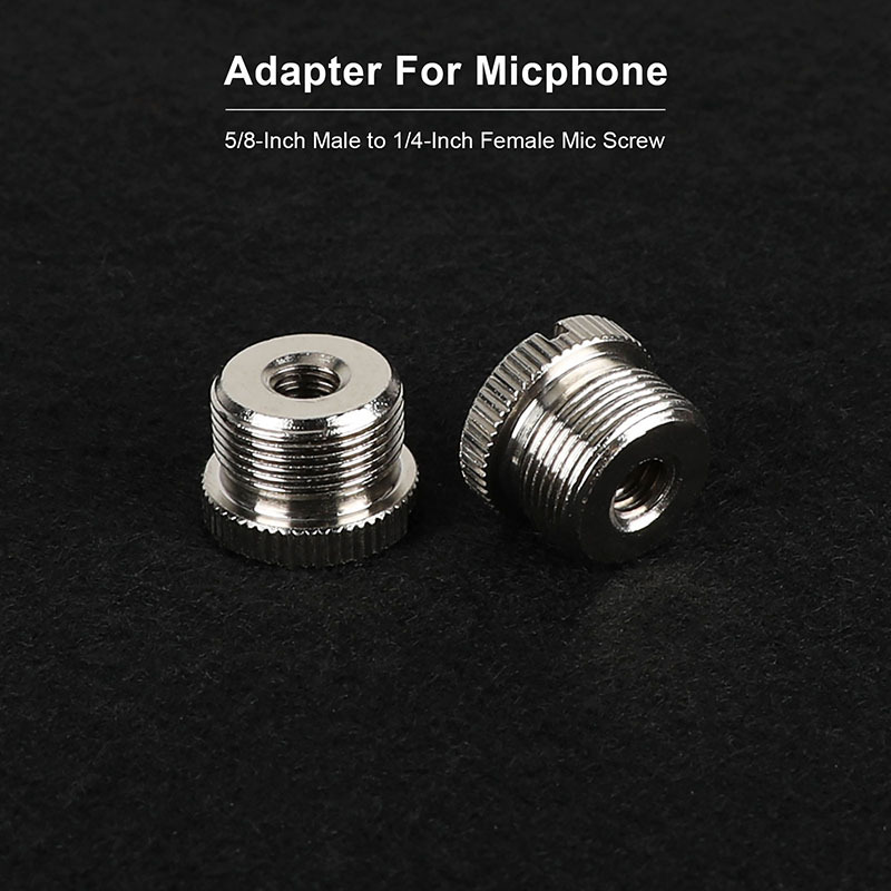 5/8-Inch Male to 1/4-Inch Female Mic Screw Adapter For Mic Micphone Stand