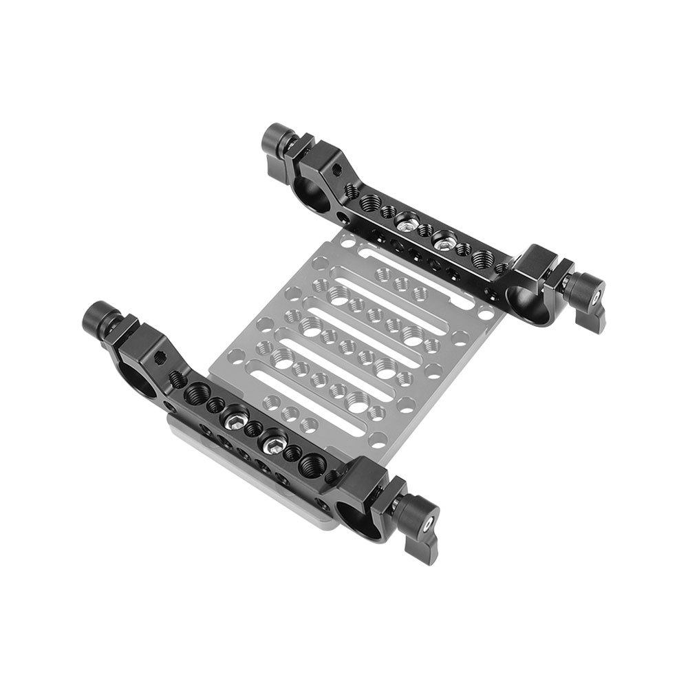 CAMVATE Standard 19mm Dual-port Rod Clamp Bracket With 1/4" & 3/8" Mounting Points