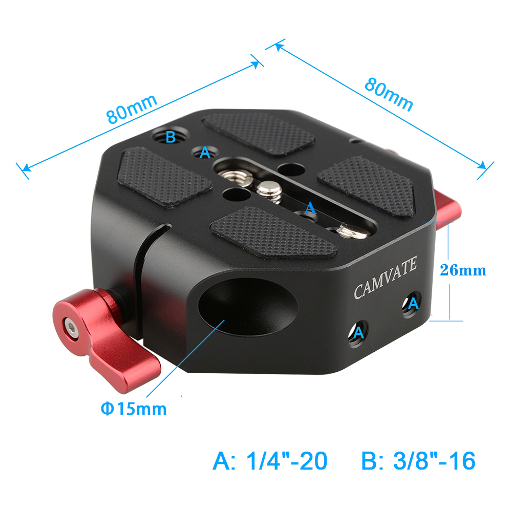 CAMVATE Baseplate with  7.9" 15mm Rods For C100/300/500