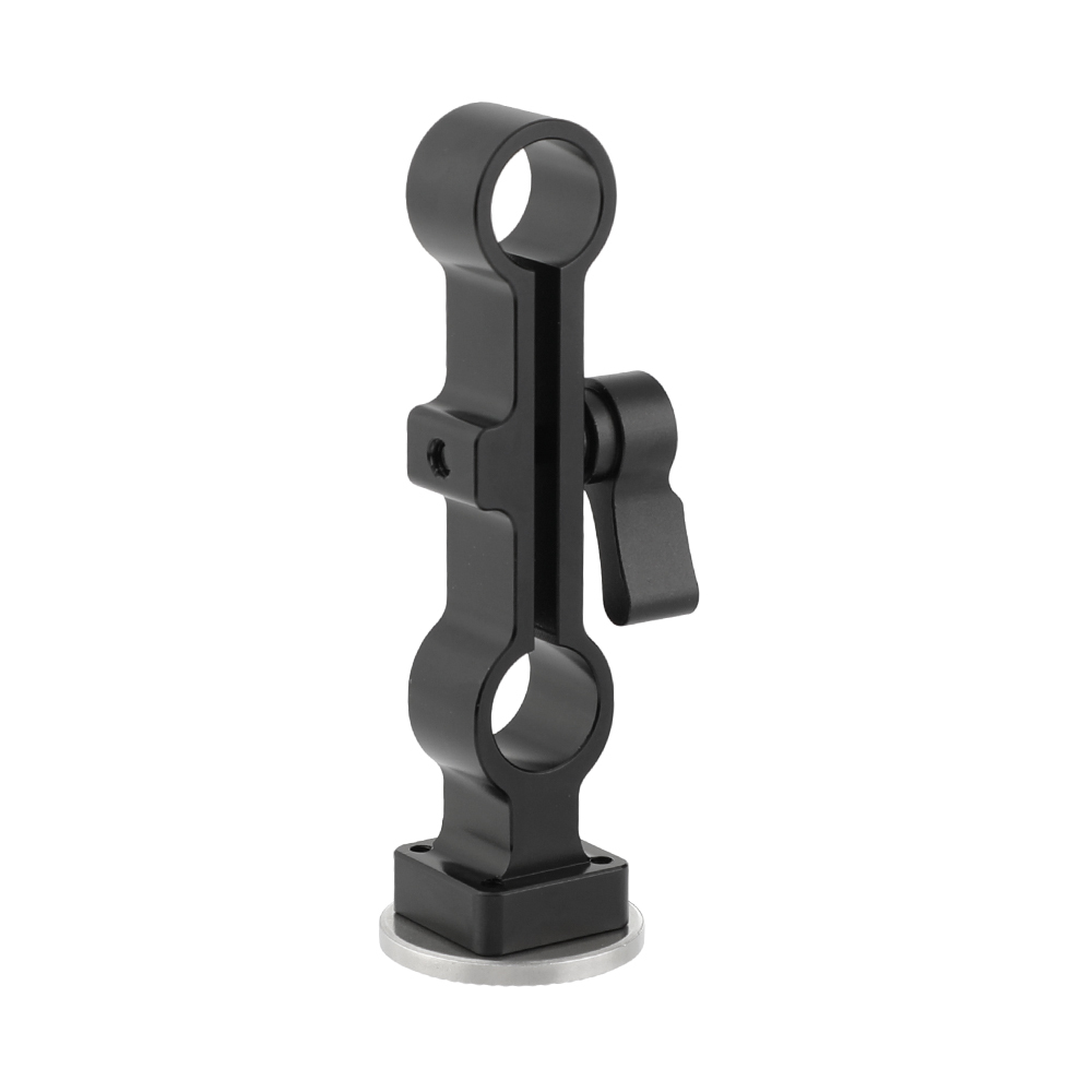 CAMVATE Standard 15mm Dual-port Rod Clamp Railblock With One-sided ARRI Rosette Connecting M6 Mount For Shoulder Mount Rig