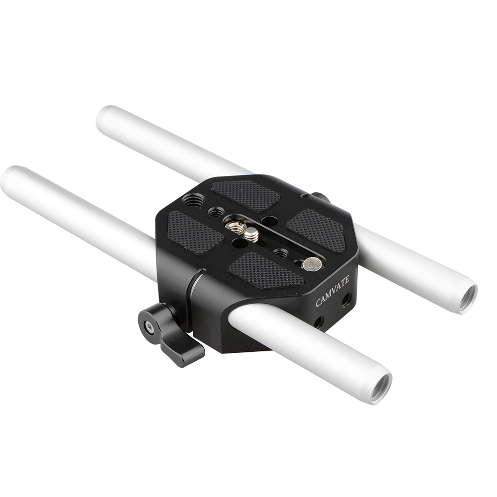 CAMVATE Baseplate with  7.9" 15mm Rods For C100/300/500