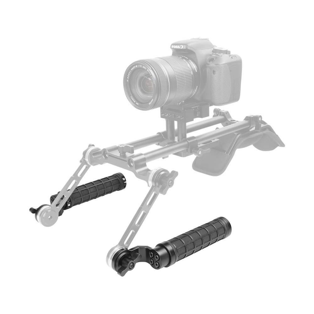 CAMVATE Rubber-covered Hand Grip ( A Pair) With ARRI Rosette M6 Thumbscrew Knob For Handheld Camera Shoulder Mount Rig