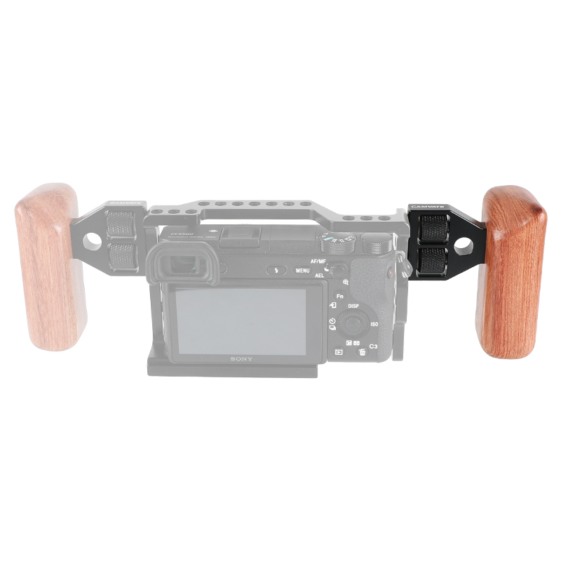 CAMVATE DSLR Wooden Handle fr right Grip Mount Support fr DV Video Cage Rig