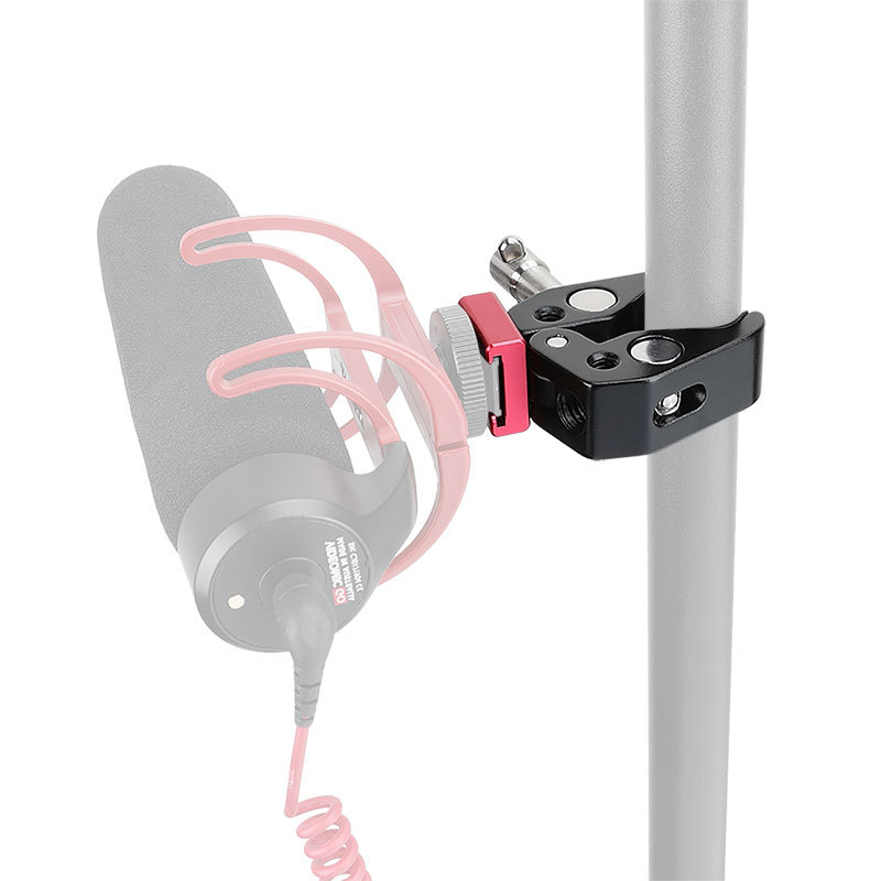 CAMVATE Super Crab Clamp With 1/4" & 3/8" Thread Holes & Red Shoe Mount