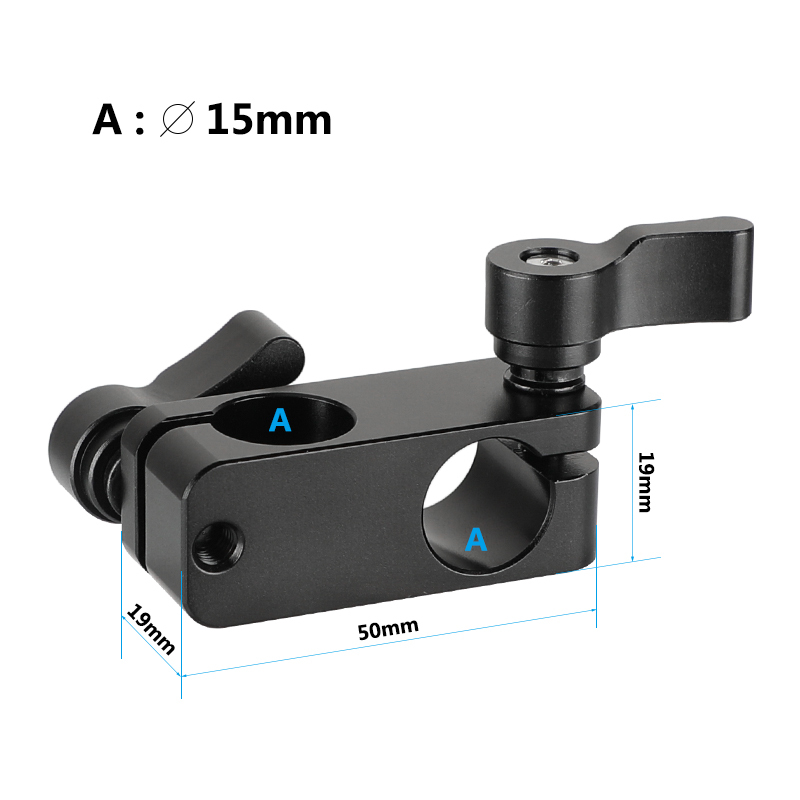 CAMVATE 90-Degree Rod Rig Adapter Clamp for DSLR 15mm Rods Rig System Shoulder Mount