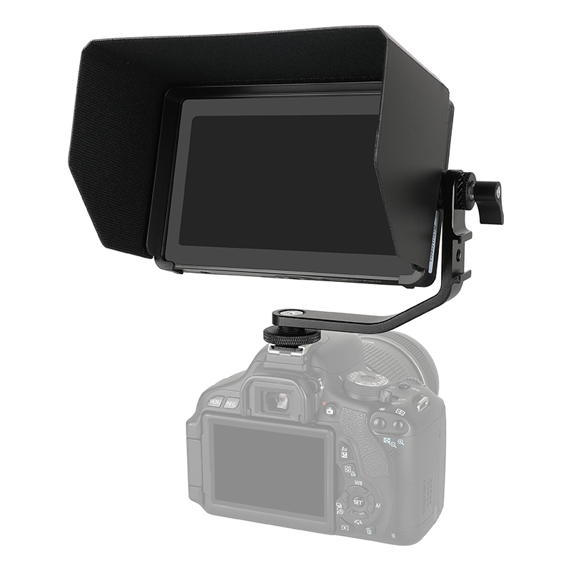 CAMVATE FeelWorld F5 Pro V2 5.5 Inch Touch Screen DSLR Camera Field Monitor 3D LUT 4K HDMI Input Output With Tilt Arm & Sunshade