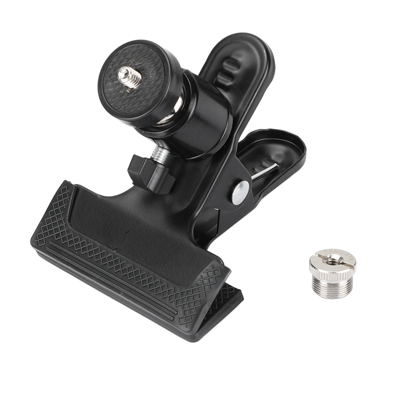 CAMVATE Multi-purpose Spring Clamp (50mm Jaw Opening) With Adjustable Ball Head 5/8"-27 Microphone Screw Adapter