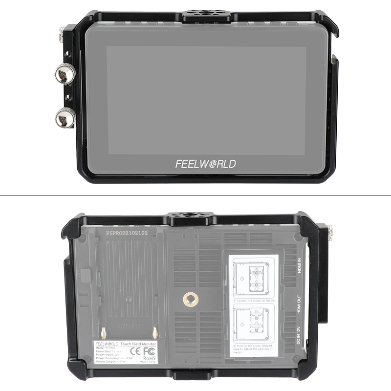 CAMVATE FeelWorld F5 Pro, F5 Pro V2, F5 Pro V3 5.5 Inch &  F5 Pro V4 6 Inch Monitor Cage (Exclusive Use)
