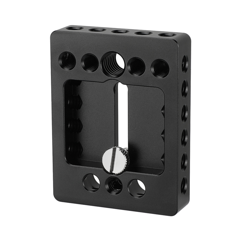 CAMVATE 1/4" & 3/8" Thread Universal Cheese Plate Camera Baseplate for DSLR Camera Cage Rig