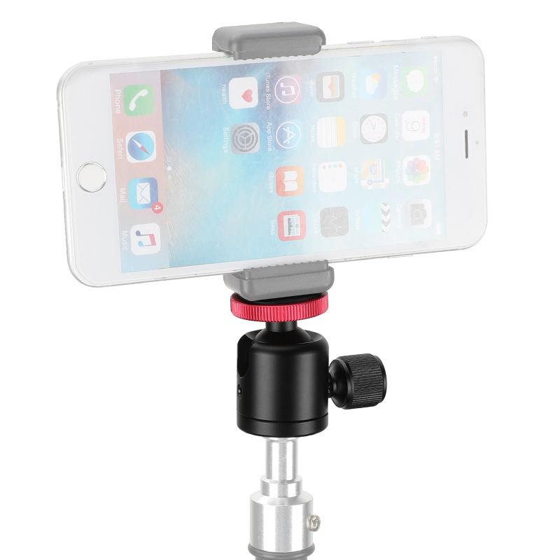 CAMVATE Versatile 360° Swivel Ball Head Holder With 1/4"-20 Male & Female Thread Mount And Thumbscrew Lock Knob
