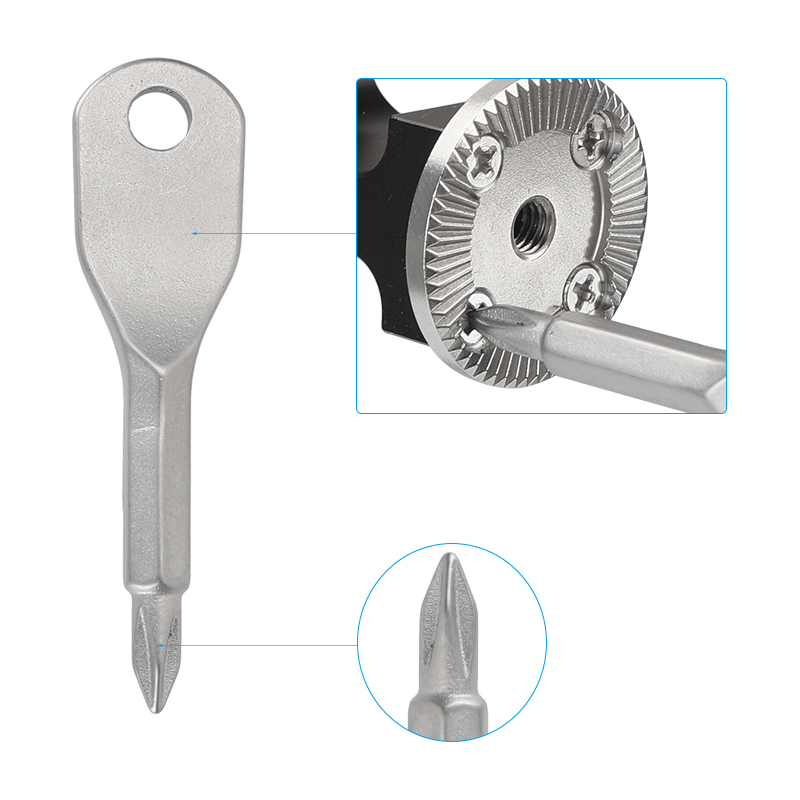 CAMVATE Straight Screwdriver Key + Cross Screwdriver Key Assembly Tool (Silver Stainless Steel) For DSLR Camera Cage Rig & Accessories
