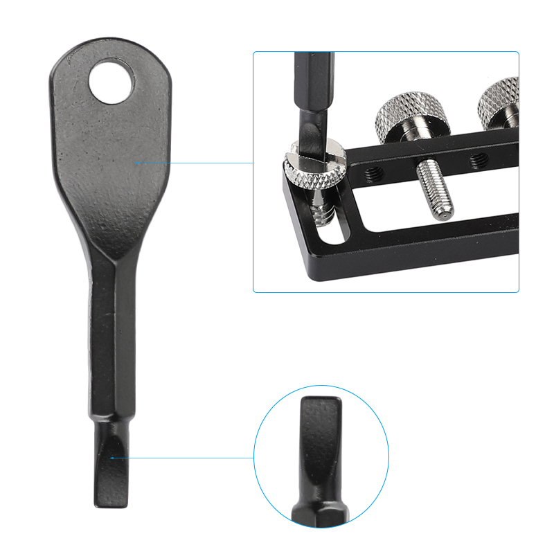 CAMVATE Straight Screwdriver Key + Cross Screwdriver Key Assembly Tool (Black Stainless Steel) For DSLR Camera Cage Rig & Accessories