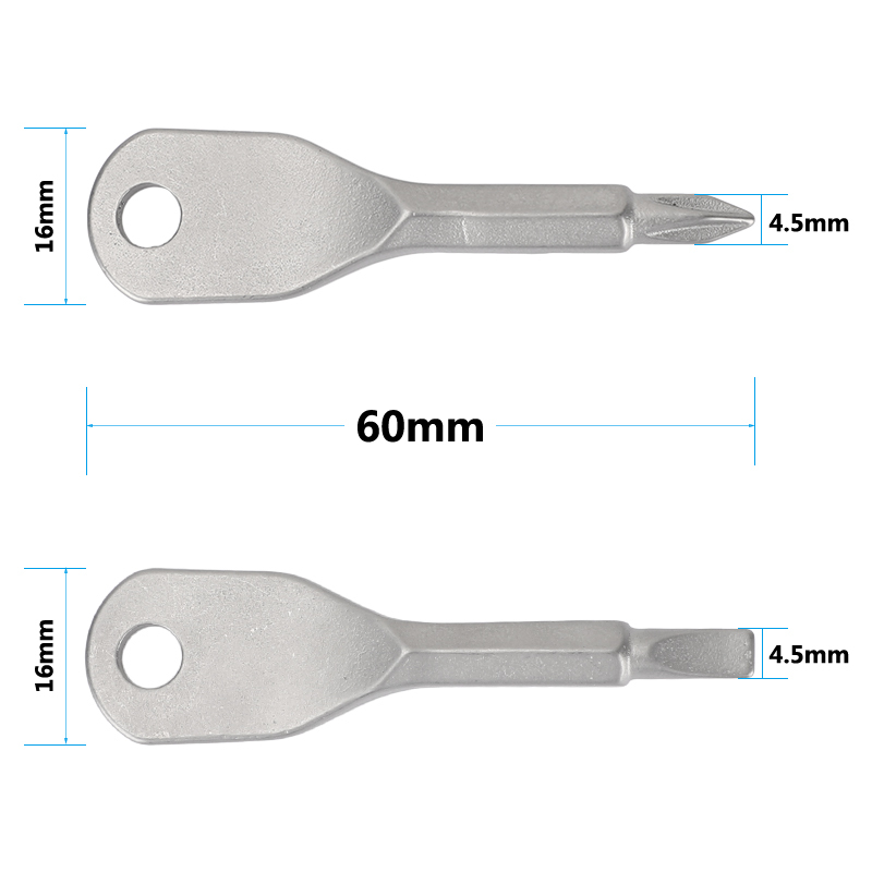 CAMVATE Straight Screwdriver Key + Cross Screwdriver Key Assembly Tool (Silver Stainless Steel) For DSLR Camera Cage Rig & Accessories