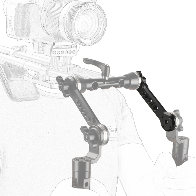 CAMVATE Upgraded Strengthening ARRI Rosette Extension Arm With Double-ended M6 Thread (Non-stretch)