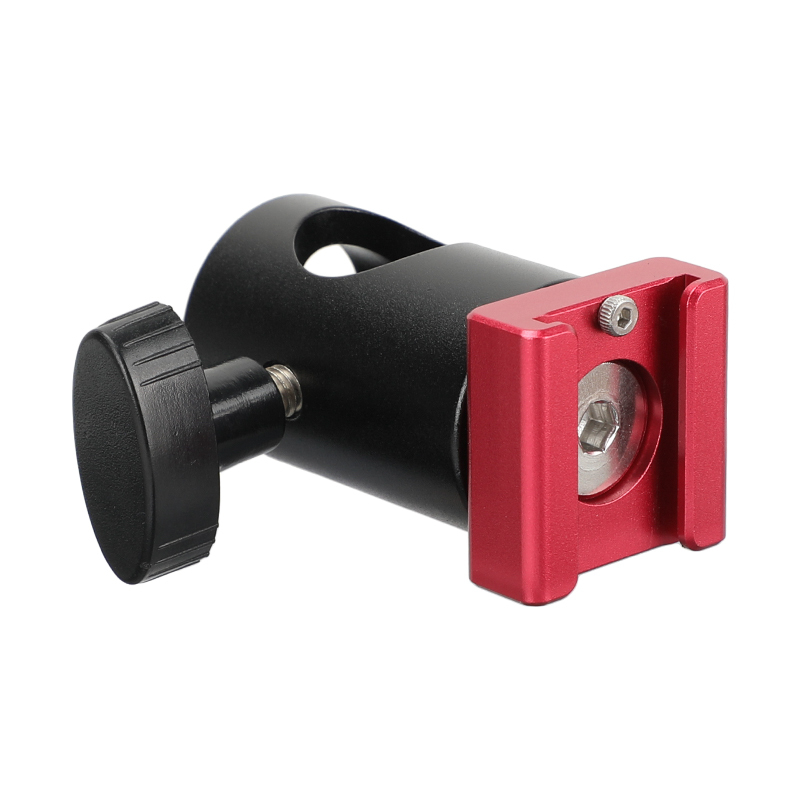 CAMVATE Light Stand Head With Red Cold Shoe Mount Adapter For Supporting Monitor / Smartphone