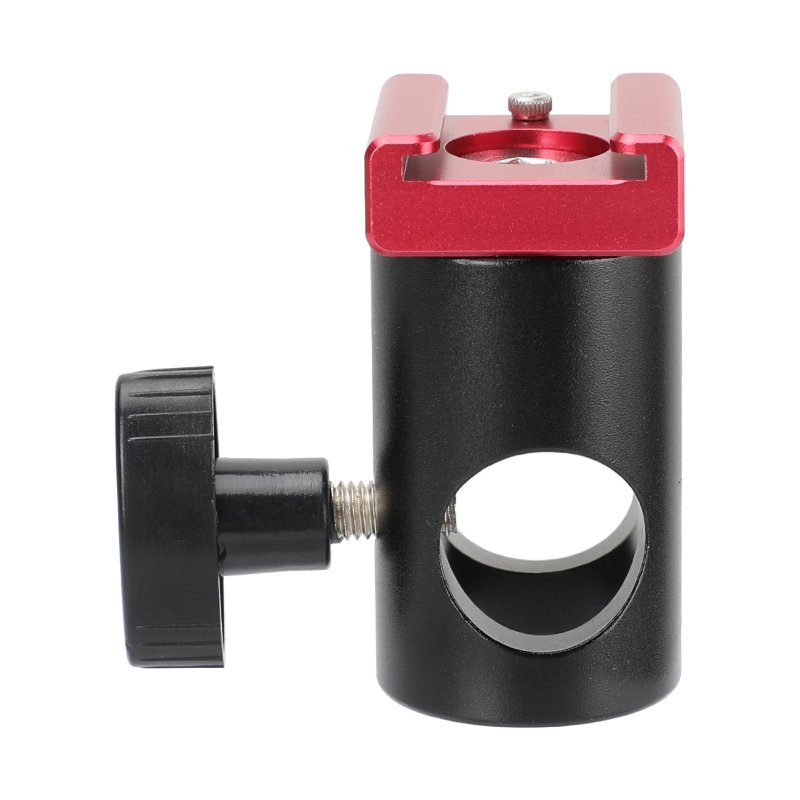 CAMVATE Light Stand Head With Red Cold Shoe Mount Adapter For Supporting Monitor / Smartphone