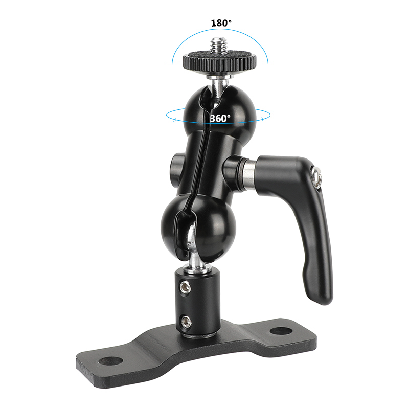 CAMVATE Versatile Ball Head 1/4" Male Connector Upgraded Lock Knob With Wall Mount Base For Camera Monitor / Flashlight