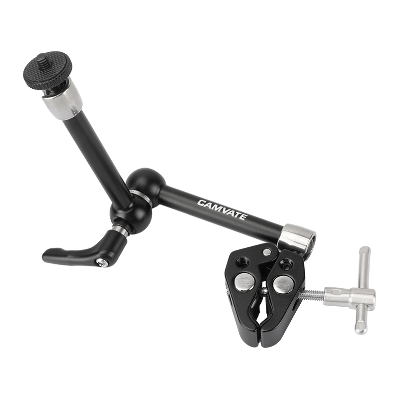 CAMVATE Universal Crab Clamp + Robust Magic Arm With 1/4" Connectors & Strengthening Central Lock Knob