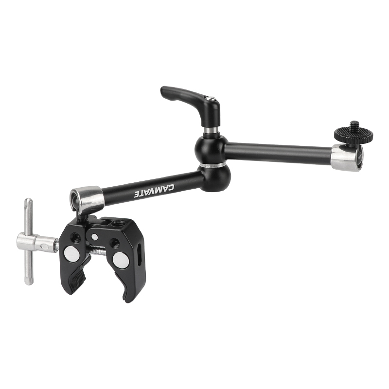 CAMVATE Universal Crab Clamp + Robust Magic Arm With 1/4" Connectors & Strengthening Central Lock Knob