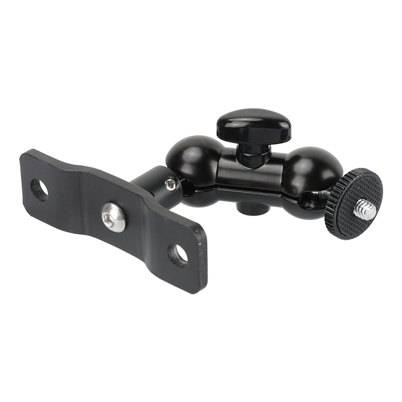 CAMVATE Double Mini Ball Head 1/4" Male Connector With Wall Mount Base For Smartphone / Camera Flashlight
